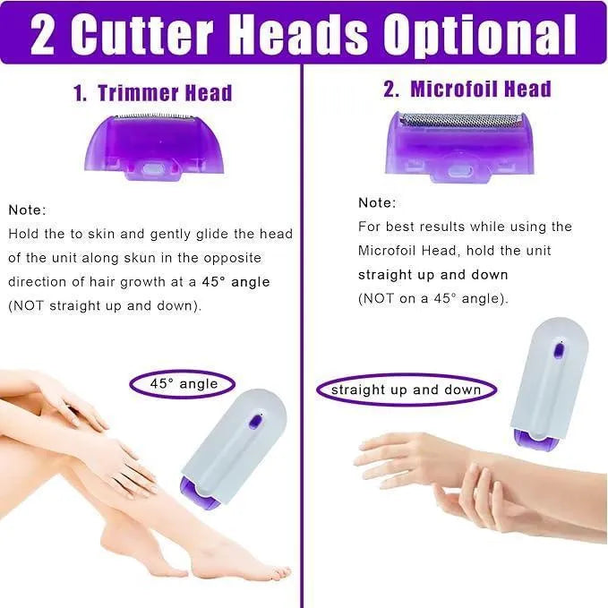 3-in-1 Electric Body Hair Remover & Shaver for Women – Rechargeable Painless Hair Removal Trimmer with Cleaning Brush