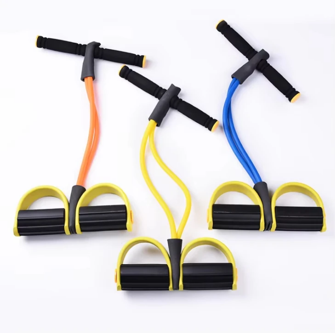 Resistance Band with Foot Pedal – Tummy Trimmer Pull Rope for Home Gym Fitness Exercise | Full Body Workout Equipment