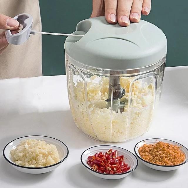 Manual food chopper plastic kitchen tool