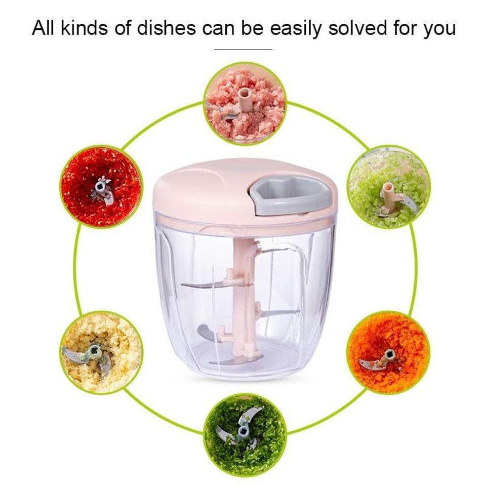 Manual food chopper plastic kitchen tool