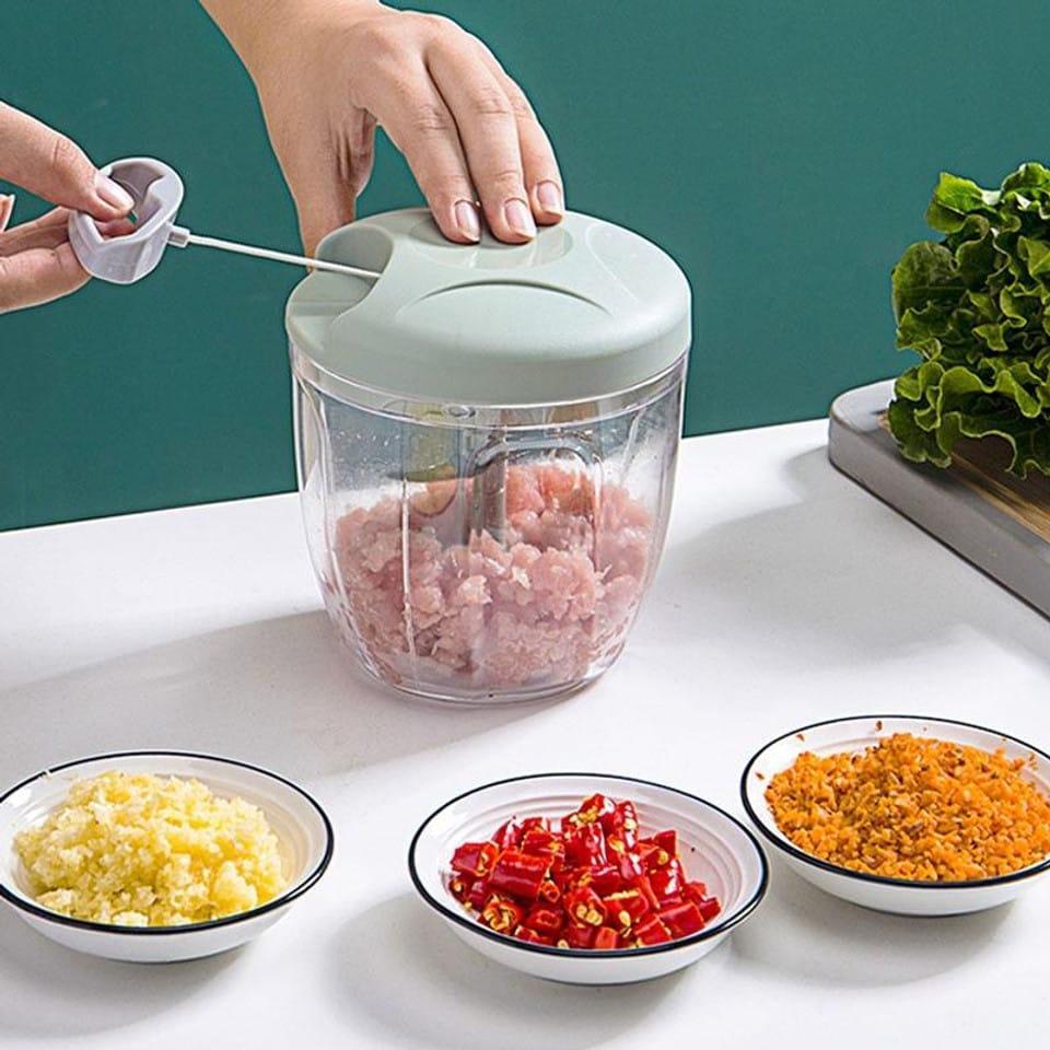 Manual food chopper plastic kitchen tool