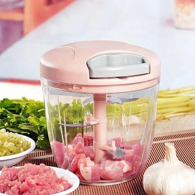 Manual food chopper plastic kitchen tool