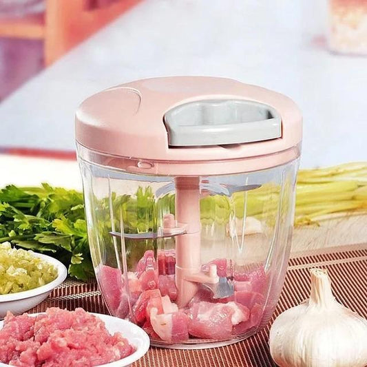 Manual food chopper plastic kitchen tool