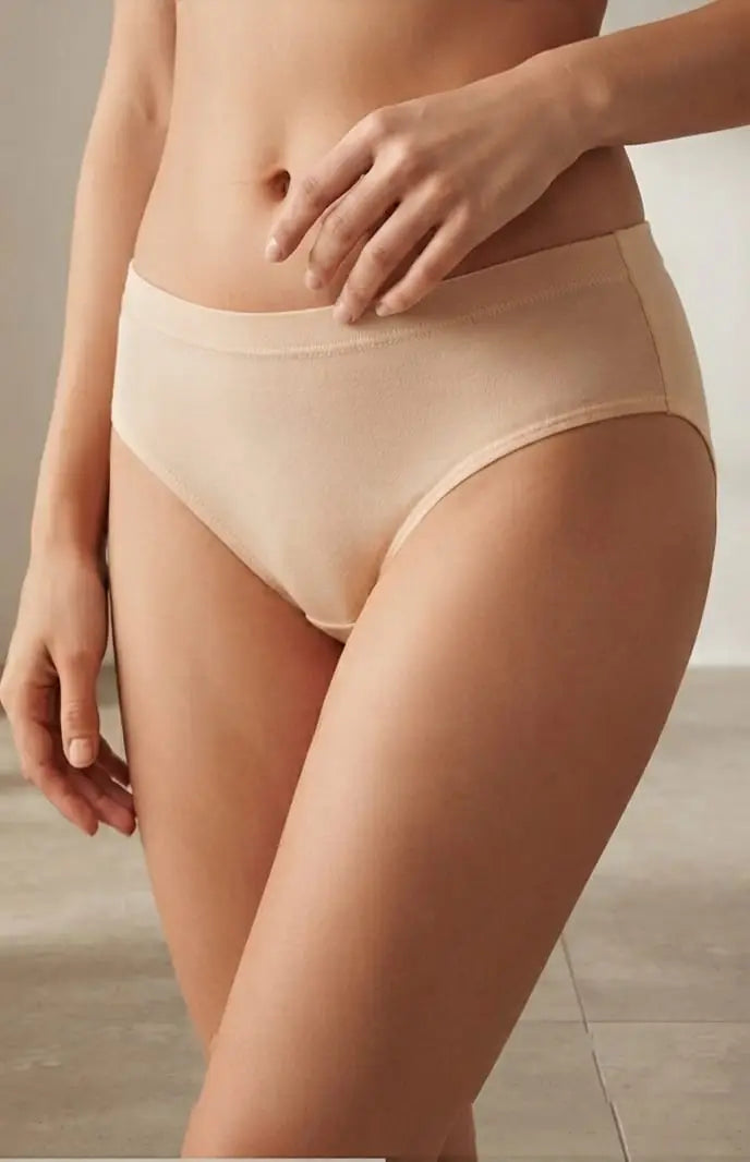 Women’s High-Waist Seamless Cotton Underwear – Comfortable Everyday Briefs
