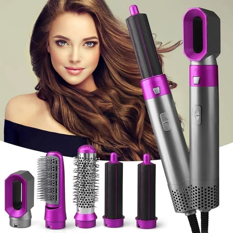 5-in-1 Hot Air Hair Styler & Dryer – Straighten, Curl & Style Your Hair! 💖