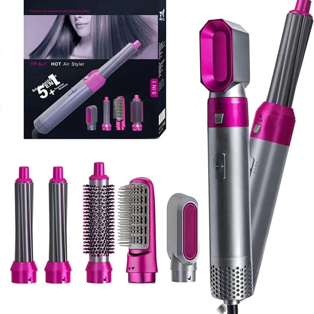 5-in-1 Hot Air Hair Styler & Dryer – Straighten, Curl & Style Your Hair! 💖