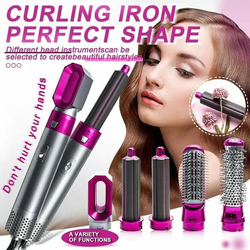 5-in-1 Hot Air Hair Styler & Dryer – Straighten, Curl & Style Your Hair! 💖