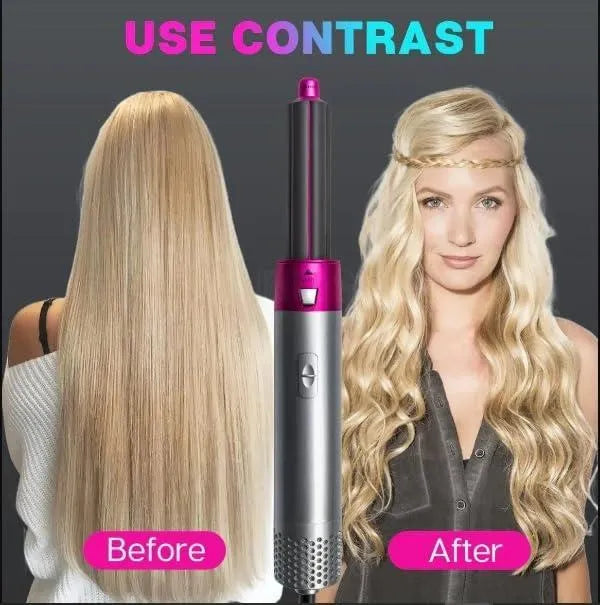5-in-1 Hot Air Hair Styler & Dryer – Straighten, Curl & Style Your Hair! 💖